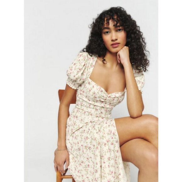 Reformation Dresses & Skirts - 💕REFORMATION💕 Lacey Dress ~ Boheme Pink Micro-Floral Print 2 NWT